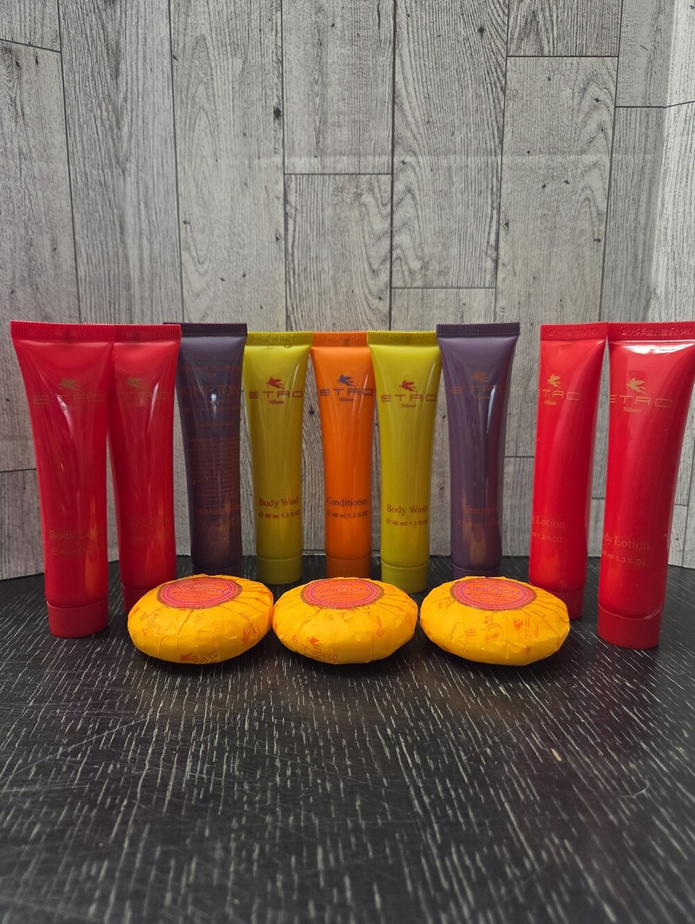 Etro Milano Shampoo Condition Body Lotion Body Wash Bar Soap Travel Set 12 Pcs
